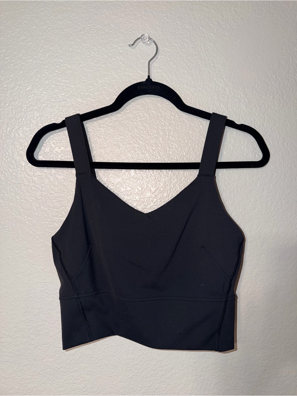 Lululemon Wunder Train Black Cropped V-Neck Tank Top